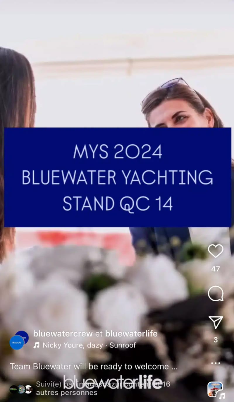 Superyacht social media content — charter content