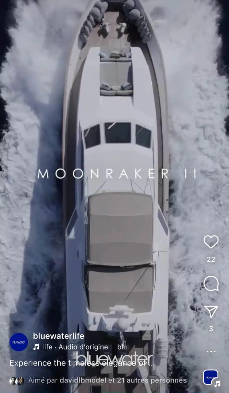 Superyacht social media content — new build