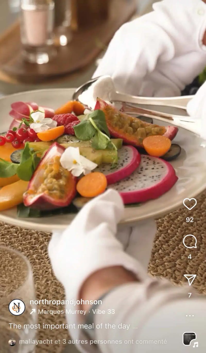 Superyacht social media content — charter content