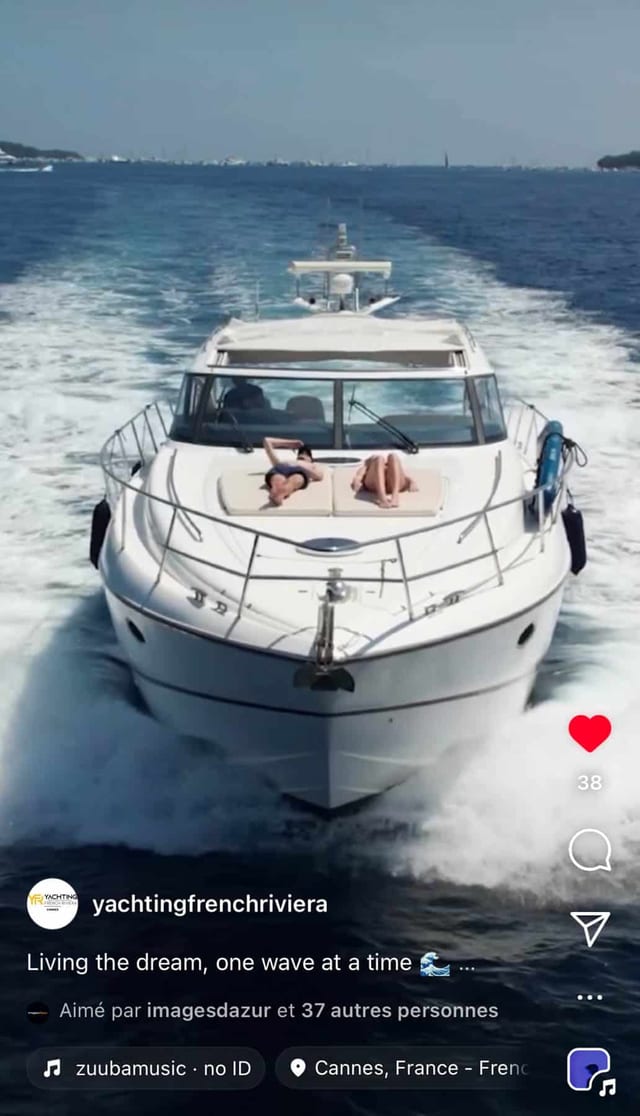 Vertical social media content shot on board a superyacht, 2 of 10