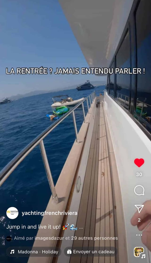 Vertical social media content shot on board a superyacht, 3 of 10