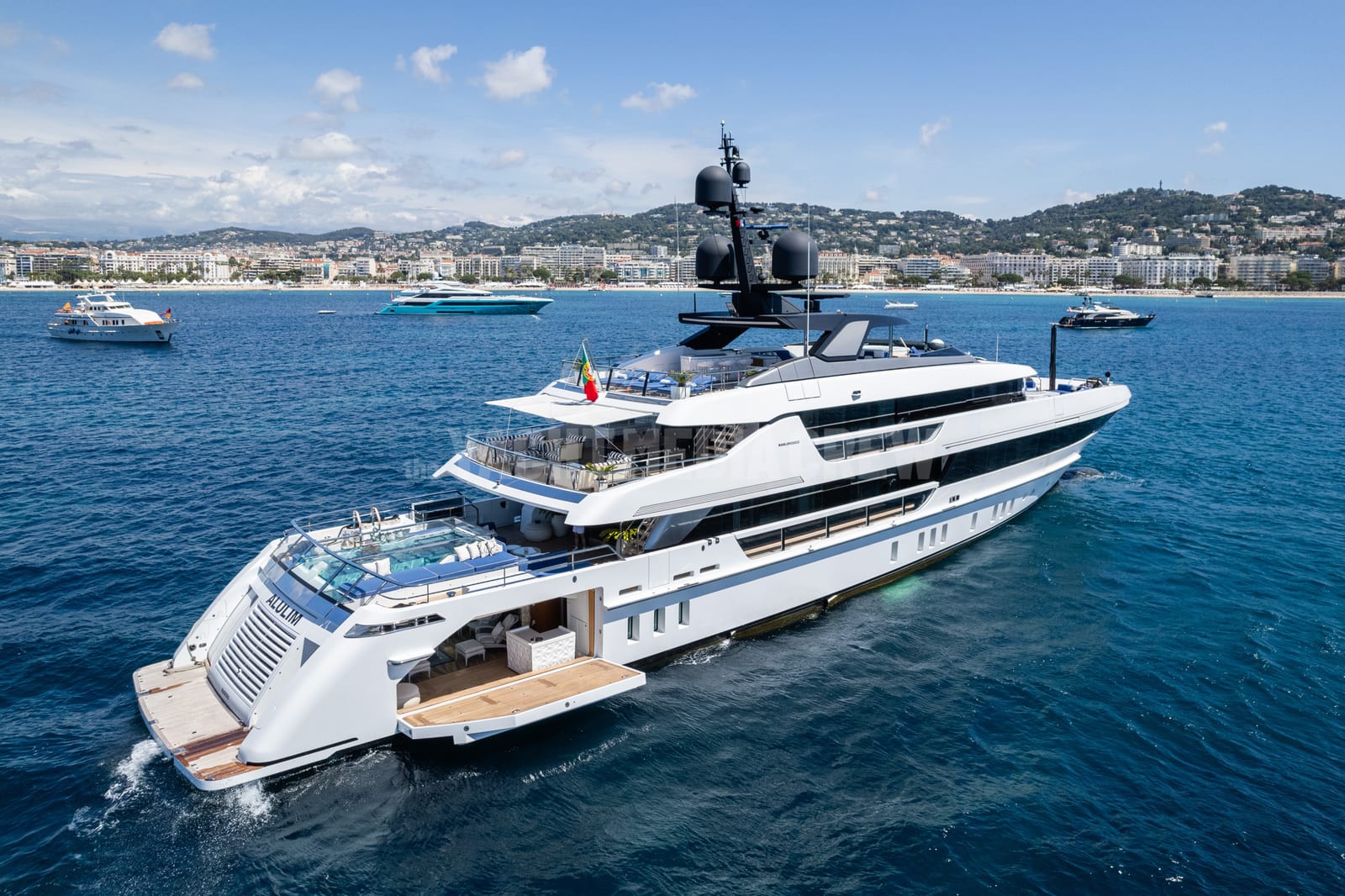 Alulim — superyacht aerial drone view, photo 9