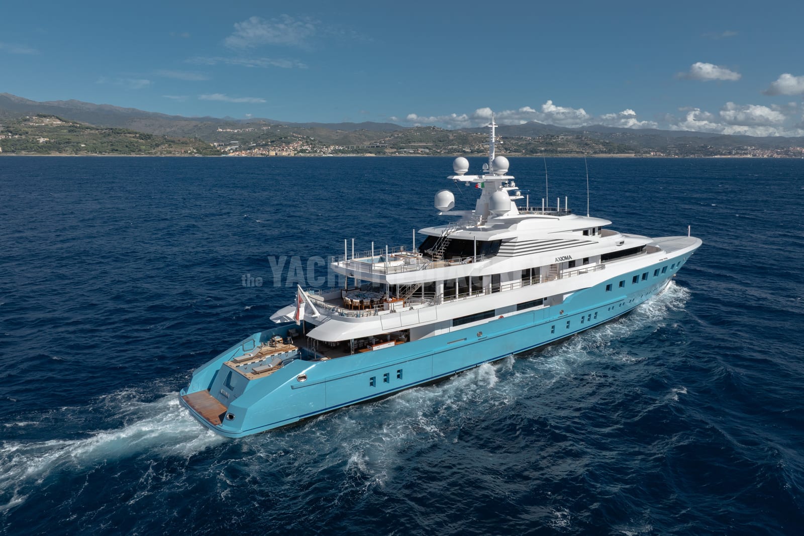 Axioma — superyacht aerial drone view, photo 2