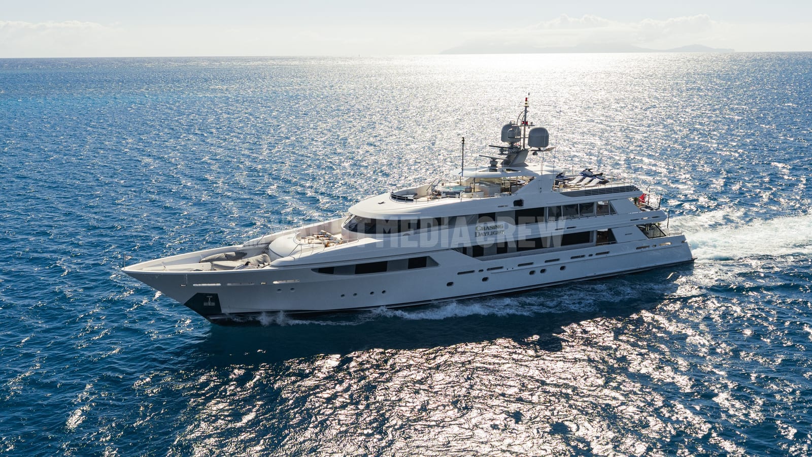CHASING DAYLIGHT — superyacht aerial drone view, photo 10