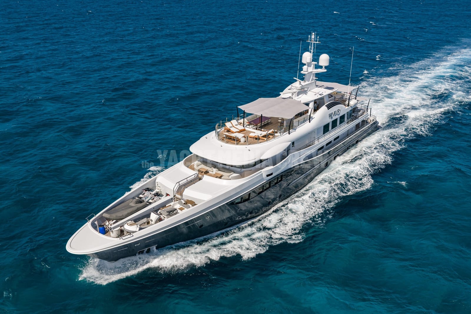 Revelry — superyacht aerial drone view, photo 10