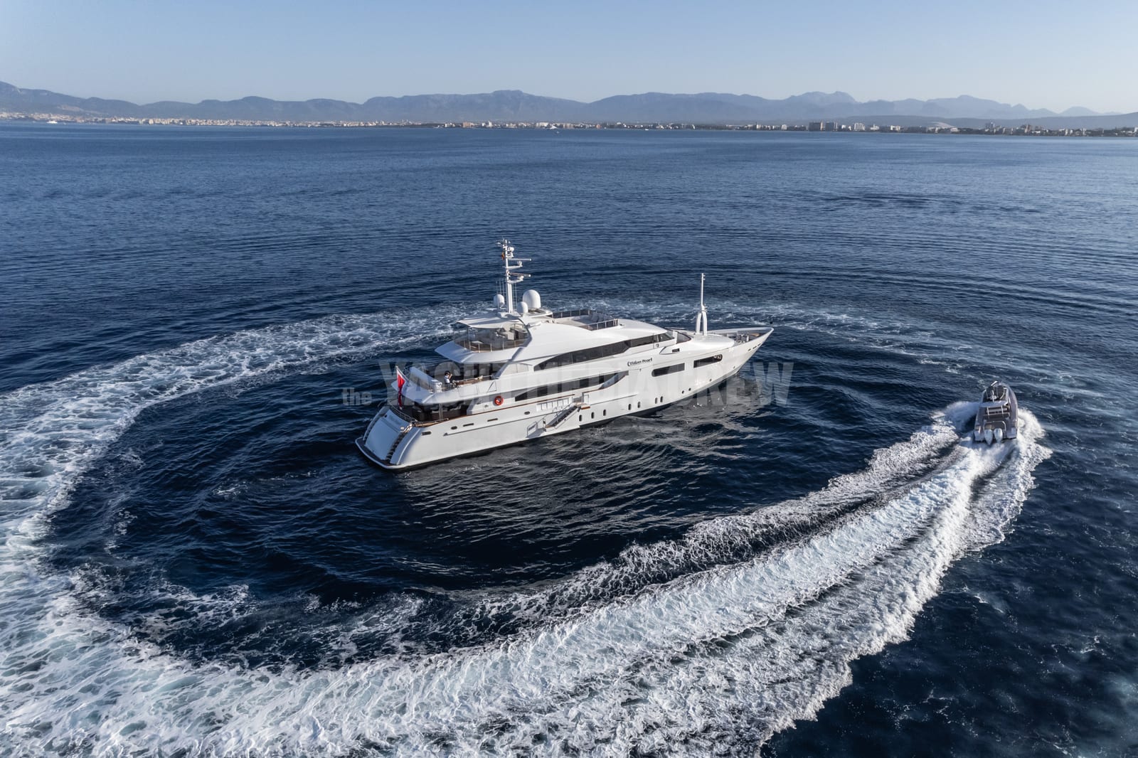 Titian Pearl — superyacht aerial drone view, photo 8